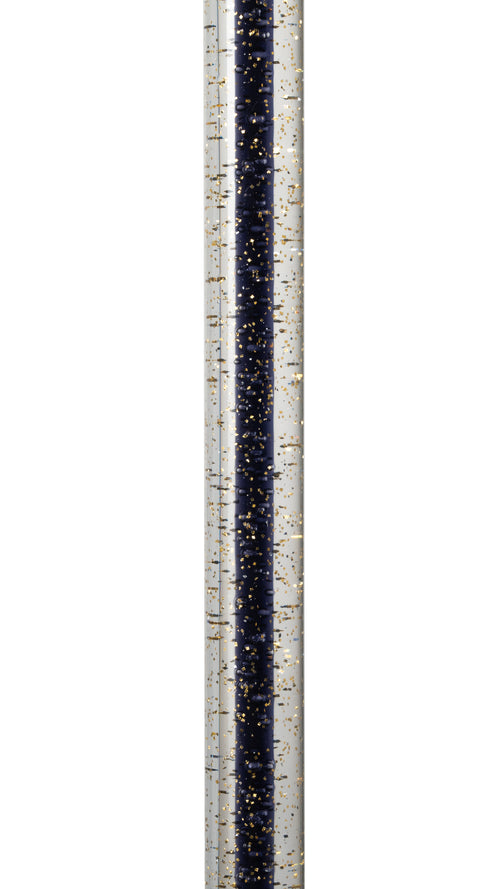 Midnight Skye – Clear, Blue Bubble and Gold Glitter Walking Stick