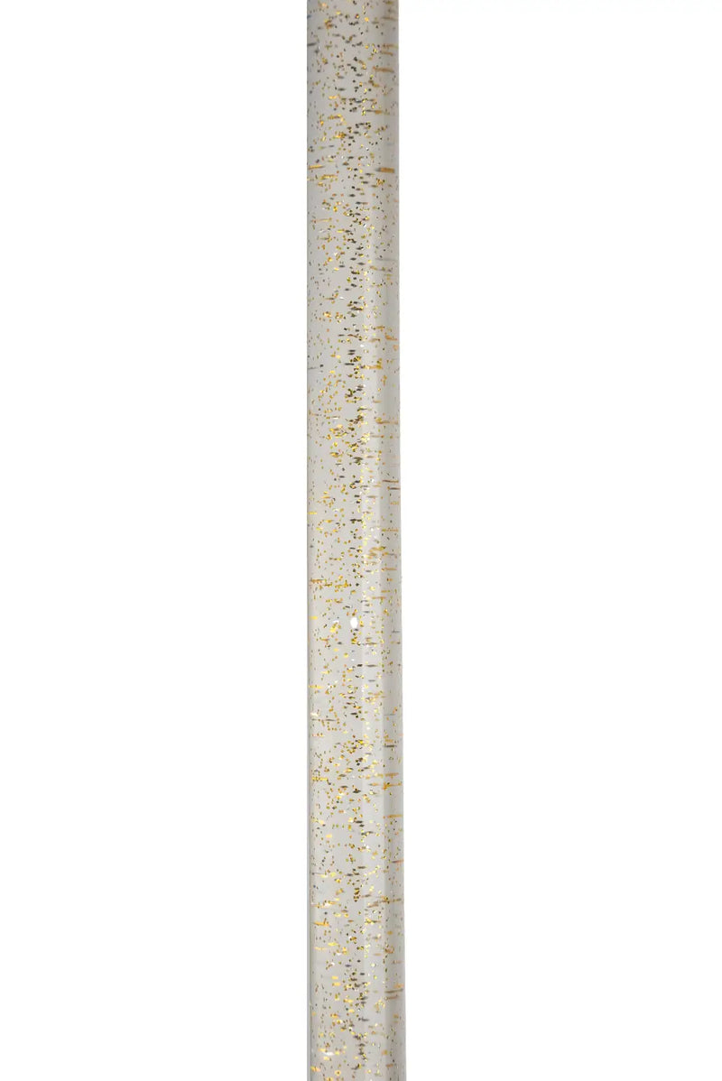 The Gatsby – Clear Gold Glitter Walking Stick