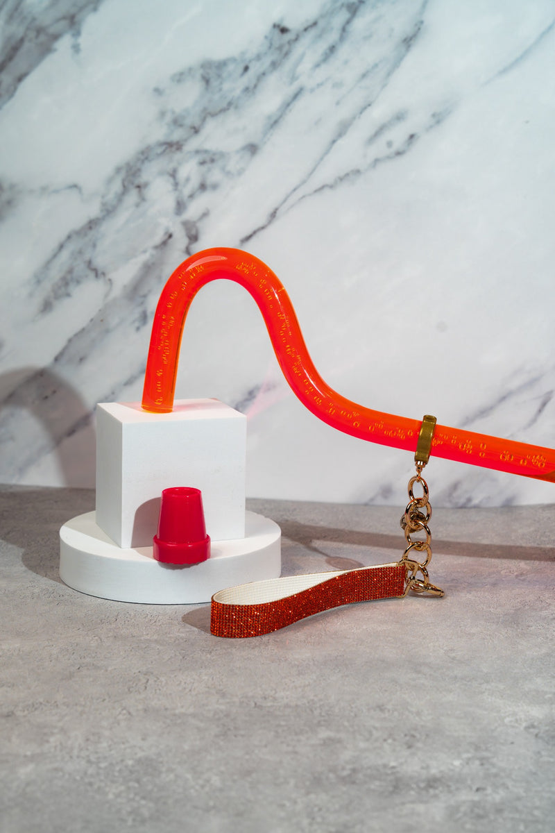 Aurora – Orange/Pink Bubble Walking Stick