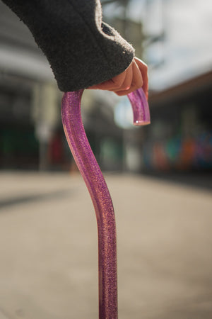 Bewitched – Purple Glitter Octagonal Walking Stick
