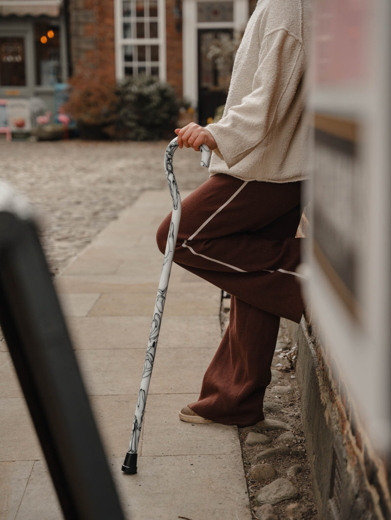 Dazzle - Black and White Walking Stick