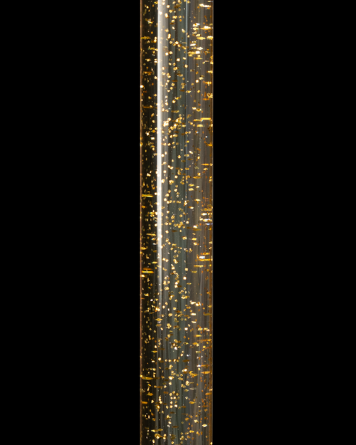 The Gatsby – Clear Gold Glitter Walking Stick