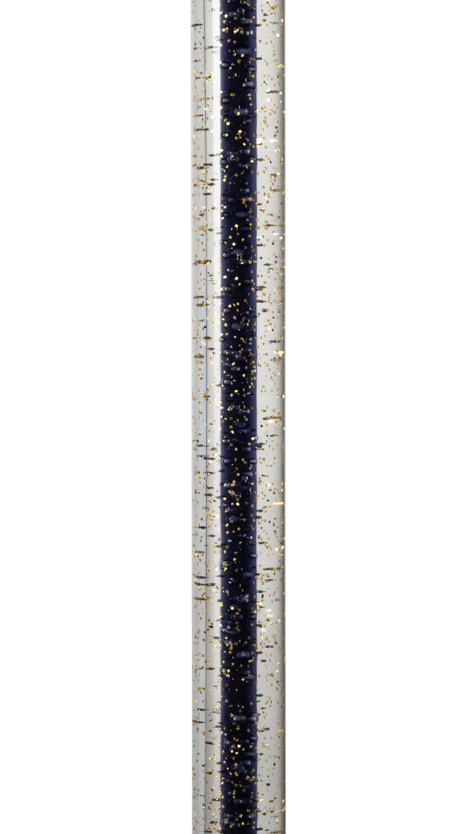 Midnight Skye Blue Bubble and Gold Glitter Walking Stick