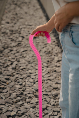 Pink Candy Crush - Solid Pink Walking Stick