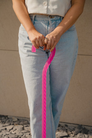 Pink Candy Crush - Solid Pink Walking Stick