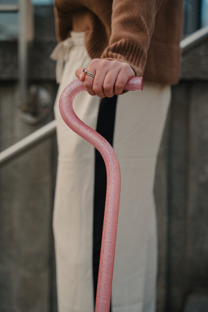 Pixie Dust – Pink Glitter Octagonal Walking Stick