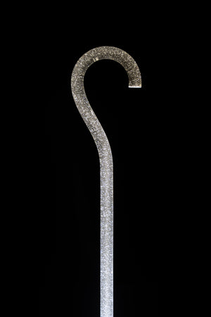 Starry Skye – Clear Silver Glitter Walking Stick