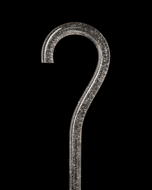 Starry Skye – Clear Silver Glitter Walking Stick