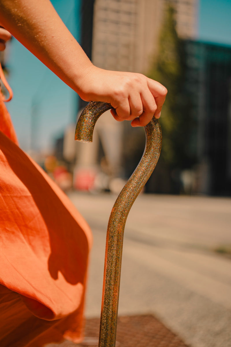 Stride with Pride – Multi Colour Glitter Walking Stick