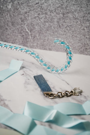 Tiffany Twist...of Fate - Clear/Blue Walking Stick