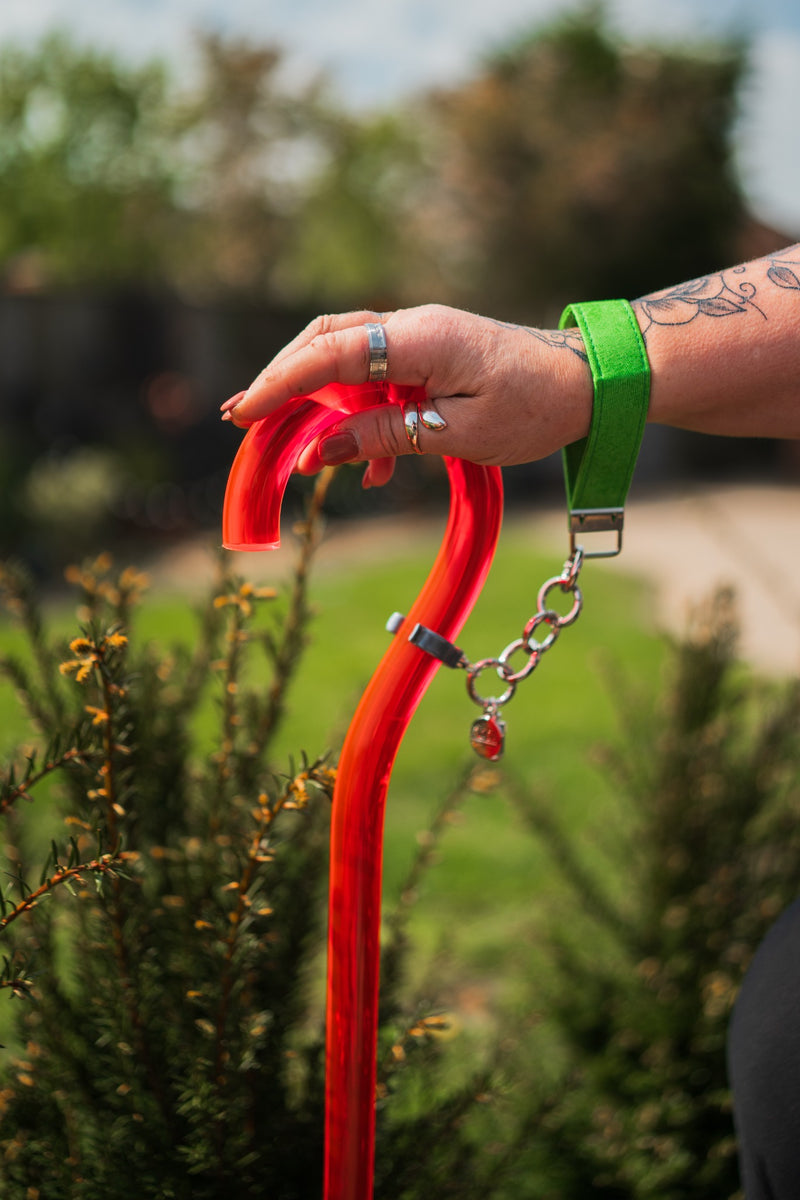 Watermelon Rave – Red Fluorescent Walking Stick